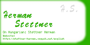 herman stettner business card